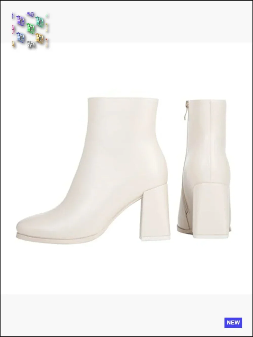 Square Toe Ankle Boots Chunky Block Heel Short Booties for Women Dressy Office